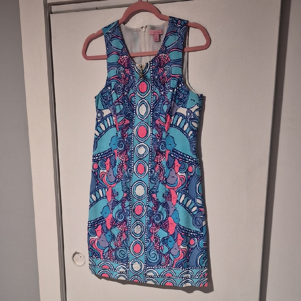 Lilly Pulitzer Abigail Shift Dress In Sea Jewels